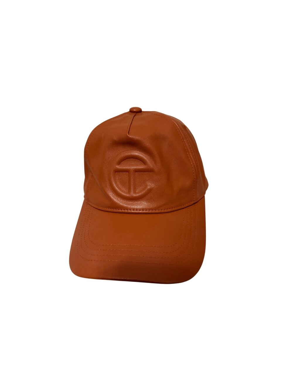 Brown Leather Vintage Telfar NYC Hat. [COPY]